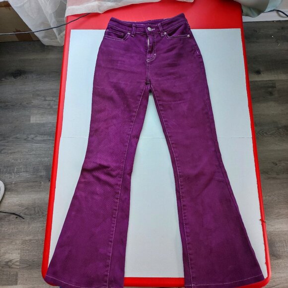 Joe Fresh High-rise Flare jeans women's size 25 purple - Picture 1 of 14
